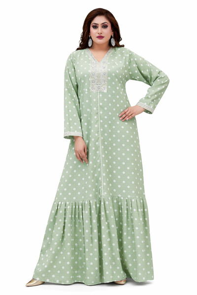 Sayoora Since 1990 Polka Dot Printed Kaftan