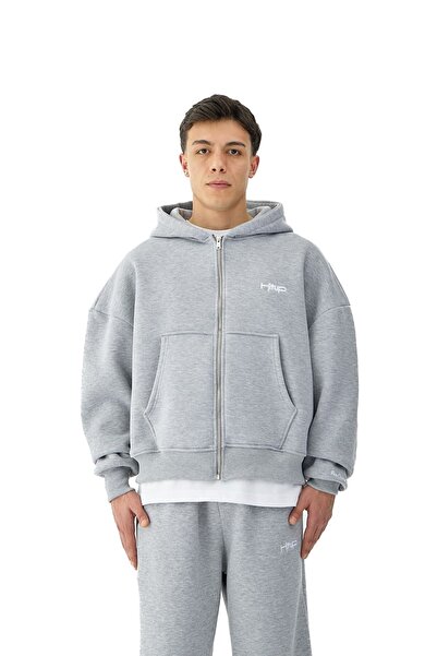 Nakışlı Premium Oversize Full Zip Hodie