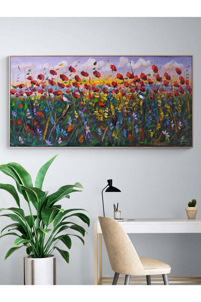 Simurg Sanatevi Uçan Gelincikler Yağlı Boya Tablosu