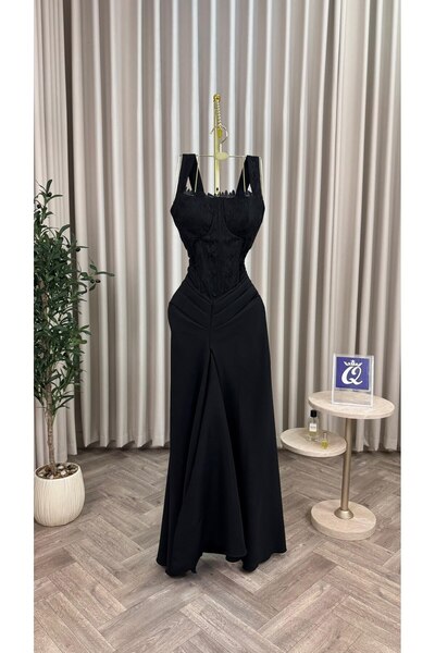 ZAYNAFASHIONSA classic black evening dress