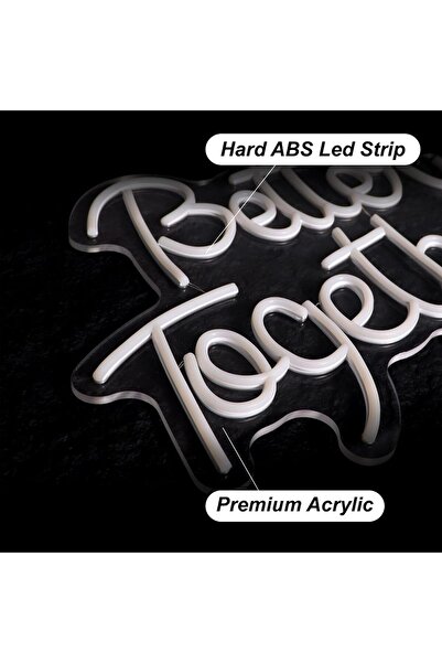 Slasa Better Together Neon Sign LED 55x35 cm – Party & Teen Bedroom Wall Decor