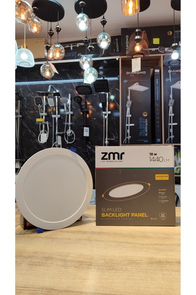ZMR 18 Watt Oval Beyaz Kasa Beyaz Işık Sıva Altı Backlight LED Panel 6500K