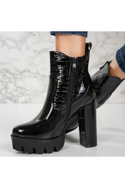 Sofia Store Botine dama din piele ecologica PREMIUM Anelina