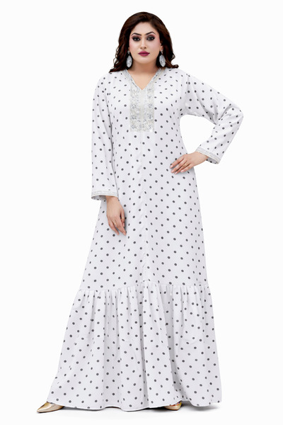 Sayoora Since 1990 Polka Dot Printed Kaftan