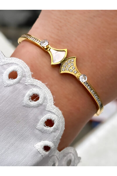 FERRO Yellow Steel Handcuff Cord Crystal Stone Women's Bracelet Frjw10013A-B ...