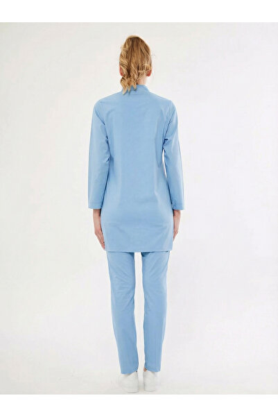 Class Üniforma Hijab Baby Blue Stretch Fabric Women's Medical Uniform Doctor and Nurse Uniform Surgical Suit