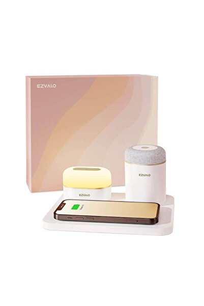 Genericc EZVALO 3 in 1 Charger Station with LED Night Light & Portable Blueto...