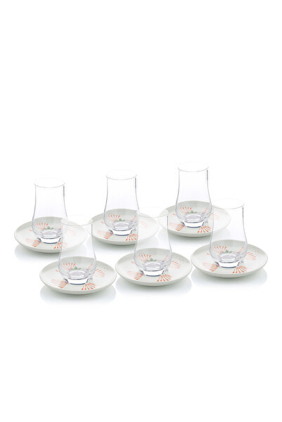 Blends Beige Tea Cups Set with Floral Pattern from Naqaa