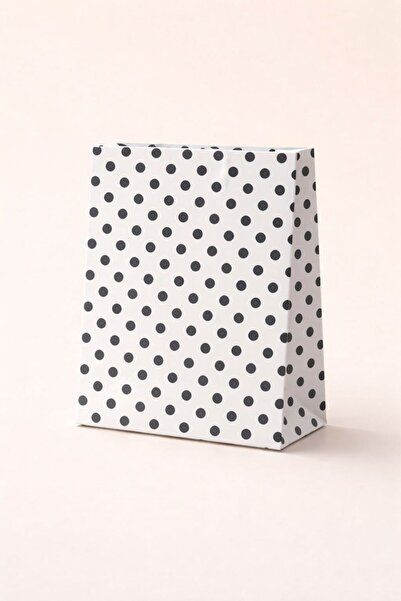 HDF PAZARLAMA 50 bucăți 18*8*24 fără mâner, cu model cu puncte, pungă de hârt...