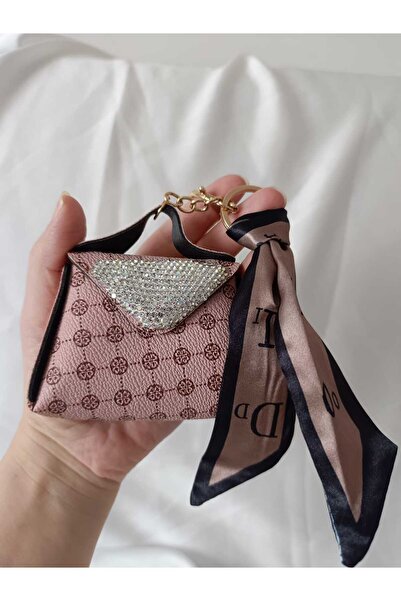 Mara Stone Detailed Mini Bag Keychain – Stylish Design with Gold Metal Strap ...