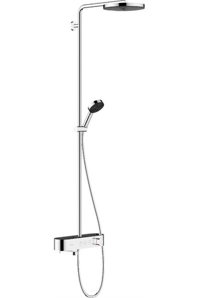 Hansgrohe Pulsify S Duş kolonu 260 1jet, banyo termostatı ShowerTablet 400 ile