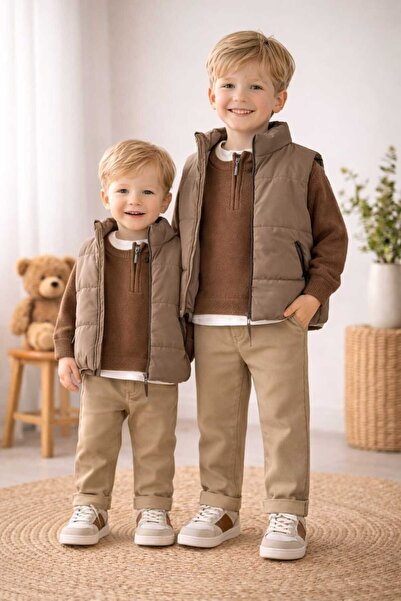 kidsense Inflatable Vest Set Knitwear Sweater Boy's Suit