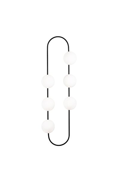 AmberLED Modern Glass Sconce with Fuzz Black Bedroom and Living Room Lighting...