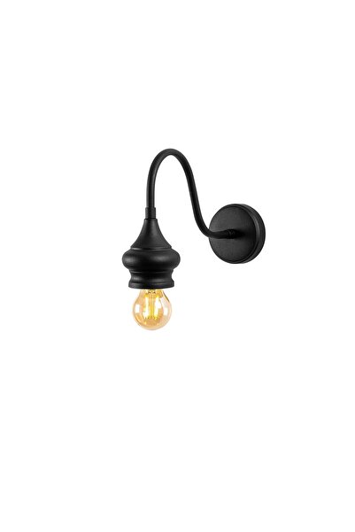 AmberLED Modern Metal Sconce with Fuzz Black Color Compatible with E27 for Be...