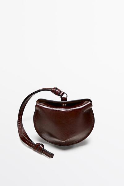 Massimo Dutti Katlanabilir napa deri AirPods kılıfı