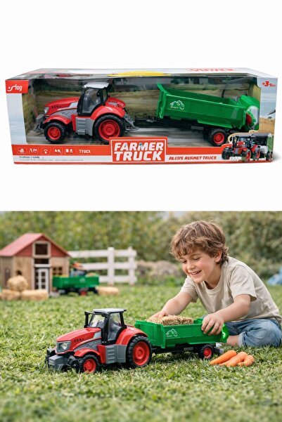NASYONEL TOYS Oyuncak Traktör ve Römork Seti – Farmer Truck Çiftlik Oyuncağı