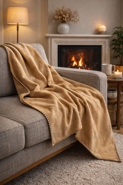 Stelo de Maro Cozy Kalın Polar Throw TV Battaniyesi Devetüyü
