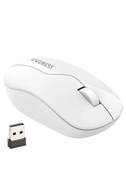 Everest SMW-973 USB Beyaz 2.4Ghz 1200DPI Kablosuz Optik Mouse 5 Metre Menzilli