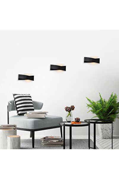 AmberLED Modern Metal Wall Lighting Black Bedroom Sconce with Knobs E27 Compa...