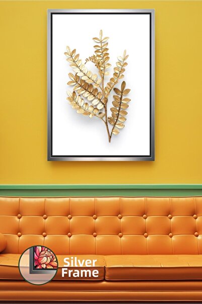 KOSS Dijital Pictură murală cu tematică florală cu model de frunze, decor pen...