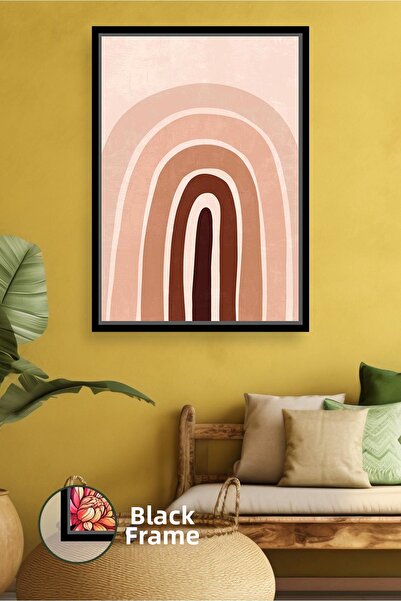 KOSS Dijital Forme de curcubeu boem în tonuri de pământ moale, pictură modern...