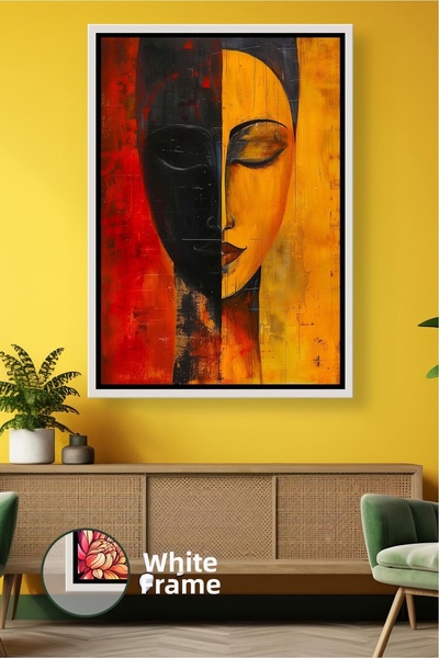 KOSS Dijital Μαύρο κίτρινο σχέδιο προσώπου με δίχρωμη μάσκα Σχέδιο προσώπου Μ...