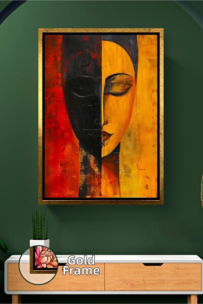 KOSS Dijital Μαύρο κίτρινο σχέδιο προσώπου με δίχρωμη μάσκα Σχέδιο προσώπου Μ...