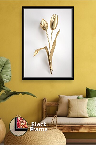 KOSS Dijital Χρυσό χρώμα με μοτίβο τουλίπας Απλή διακόσμηση σπιτιού Μοντέρνο ...