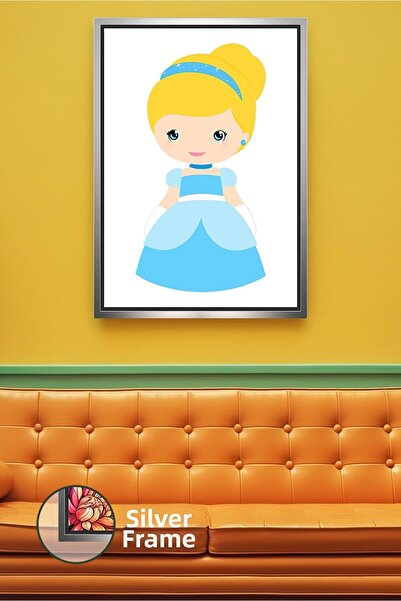 KOSS Dijital Figurină drăguță de prințesă în rochie albastră, pictură pe pânz...