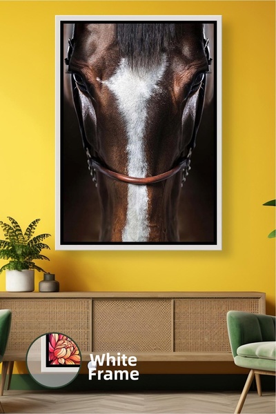 KOSS Dijital Detaliu simetric al feței de cal Artă modernă a animalelor Decor...