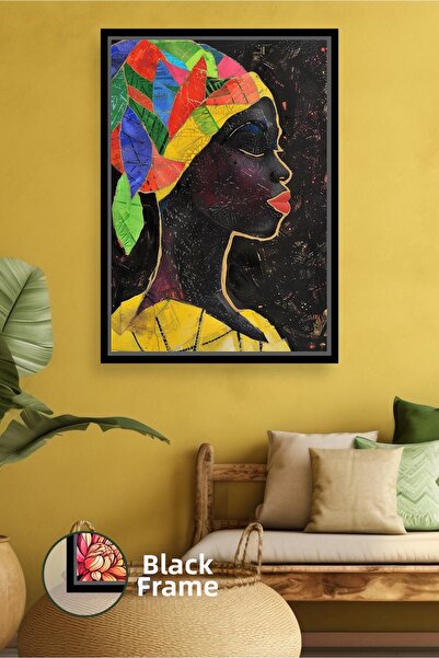 KOSS Dijital Pictură pe pânză înrămată decorativă de artă modernă cu profil d...