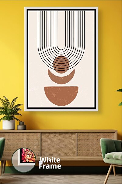 KOSS Dijital Διακόσμηση τοίχου με καμβά με κορνίζα σε στυλ Boho με μποέμικες ...