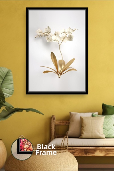 KOSS Dijital Стена с мотив на орхидея Модерна декорация за дома Хола Спалня К...