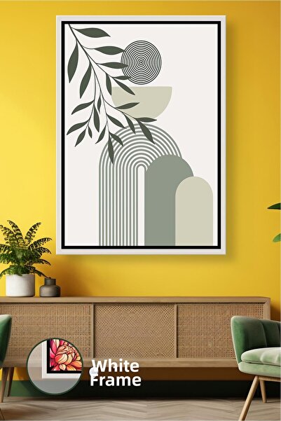 KOSS Dijital Decor de perete elegant în tonuri verzi cu frunze de măslin, des...