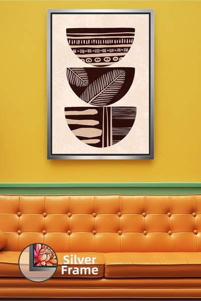 KOSS Dijital Pictură pe pânză înrămată, care oferă o echilibru cald, cu forme...