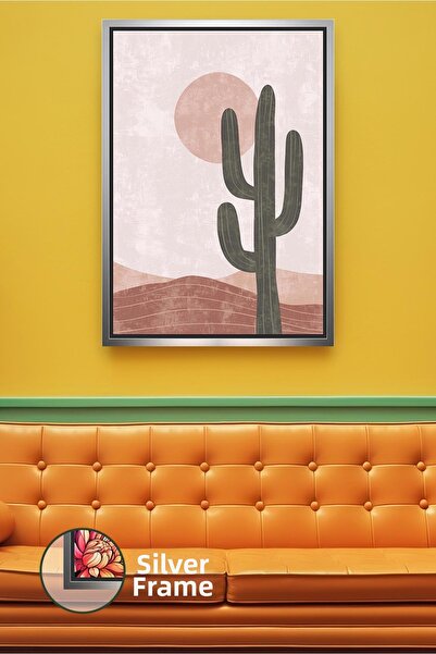 KOSS Dijital Pictură murală cu peisaj de deșert cu cactus, în stil boem, deco...