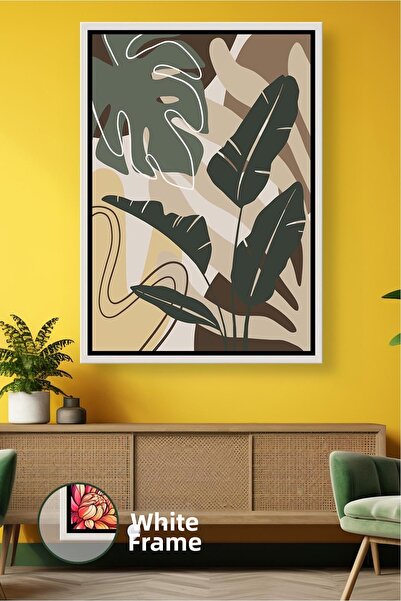 KOSS Dijital Pictură modernă pe pânză în rame în tonuri naturale, cu model de...