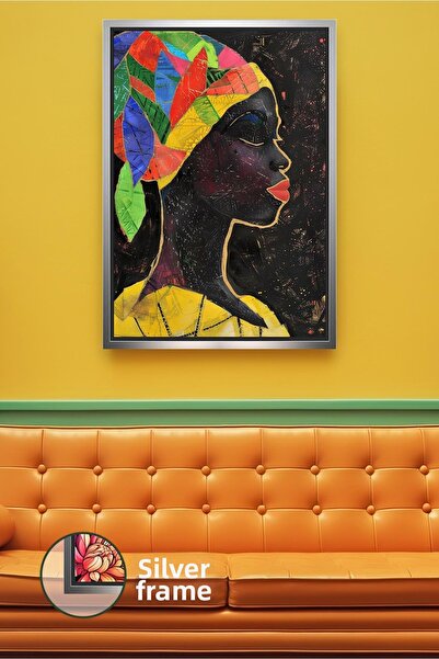 KOSS Dijital Pictură pe pânză înrămată decorativă de artă modernă cu profil d...