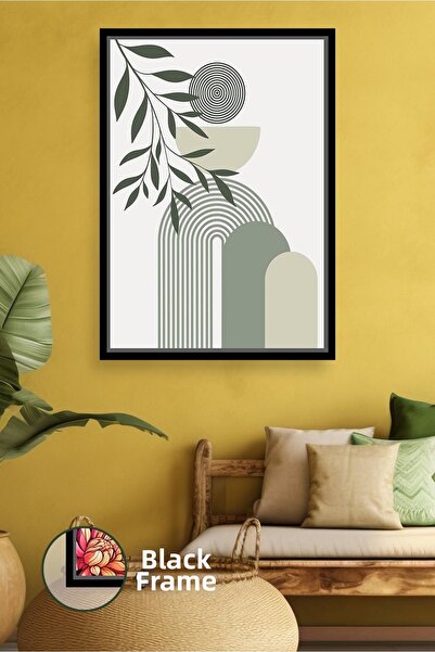 KOSS Dijital Decor de perete elegant în tonuri verzi cu frunze de măslin, des...