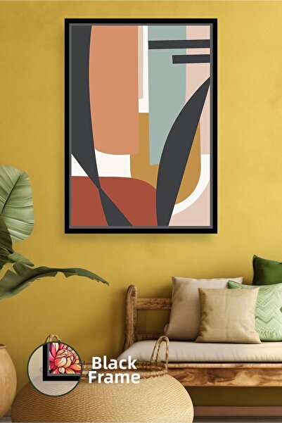 KOSS Dijital Pictură abstractă pe pânză geometrică Decor modern de perete pen...