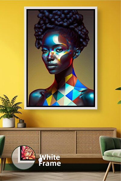 KOSS Dijital Portret colorat de femeie Decor de perete pentru sufragerie Deco...