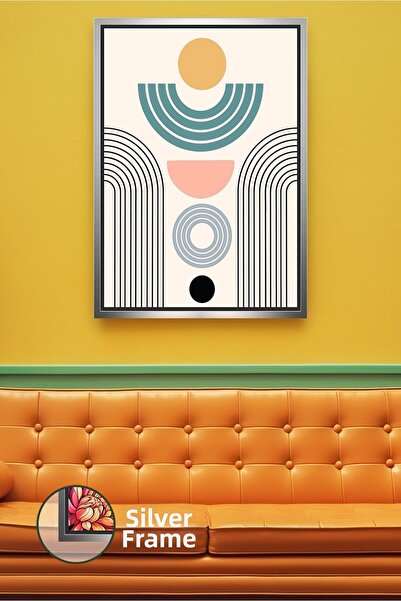 KOSS Dijital Decor de perete cu model geometric abstract, stil boho, modern, ...