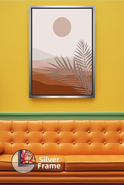 KOSS Dijital Decor natural de perete pentru casă, în tonuri de pământ, cu det...