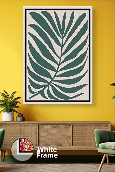 KOSS Dijital Model de frunze verzi în stil boem, decorare naturală, compatibi...