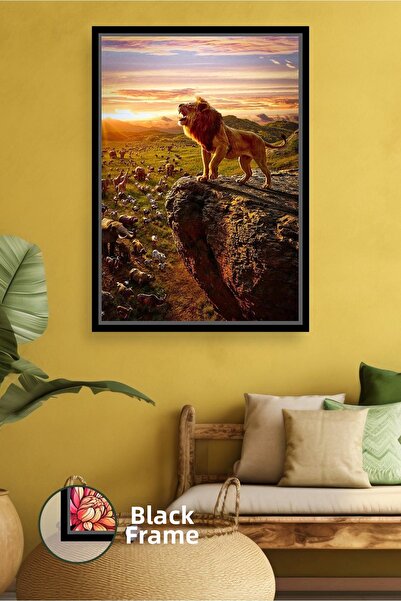 KOSS Dijital Pictură pe pânză înrămată cu tematică naturală și animală, peisa...