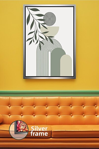 KOSS Dijital Decor de perete elegant în tonuri verzi cu frunze de măslin, des...