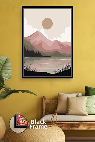 KOSS Dijital Pictură murală în culori pastel cu tematică naturală cu vedere l...