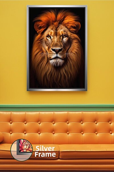 KOSS Dijital Διακόσμηση τοίχου με λιοντάρια Διακόσμηση γραφείου σαλονιού με ζ...