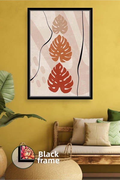 KOSS Dijital Pictură pe pânză înrămată, care oferă echilibru natural boem, cu...