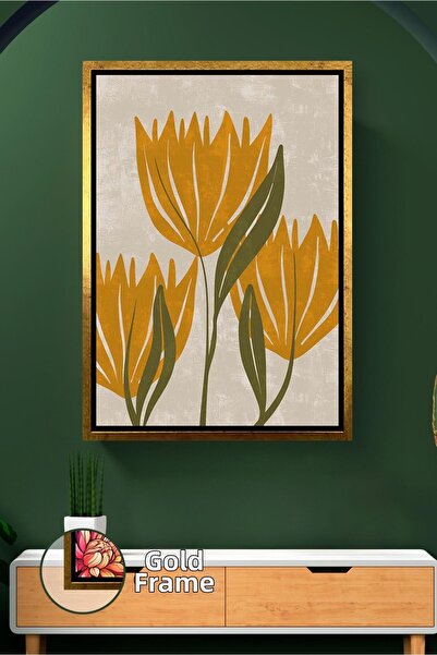 KOSS Dijital Pictură murală cu model de flori galbene Decorare boemă a casei ...